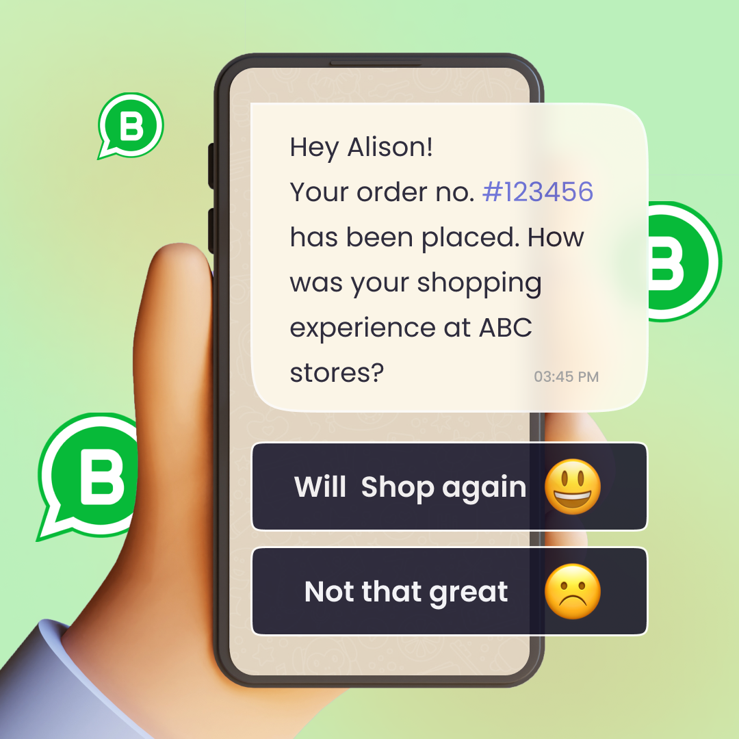 Pic showing automated WhatsApp Business replies