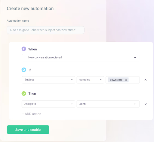 Setting up an automated workflow in Hiver