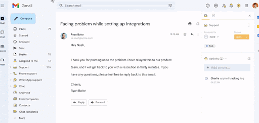 Hiver is an omnichannel help desk with an interface that is as easy to use as your inbox