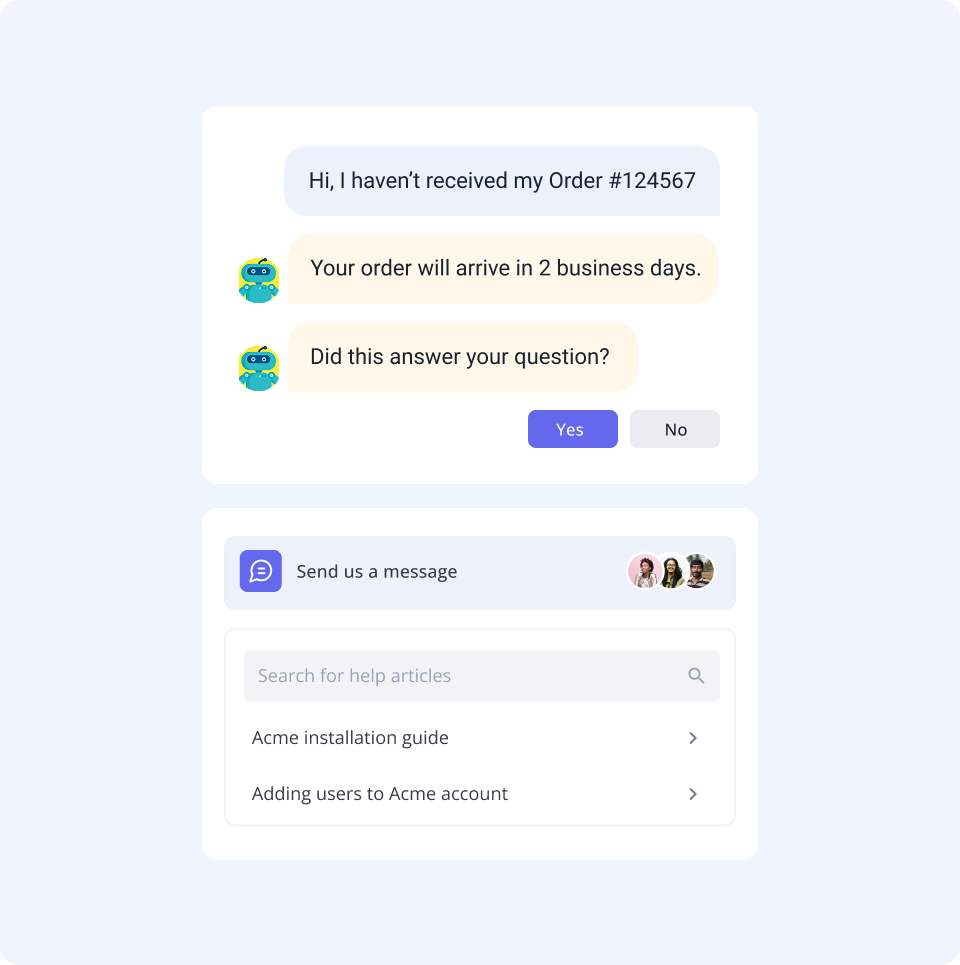 Automate service with AI and chatbots