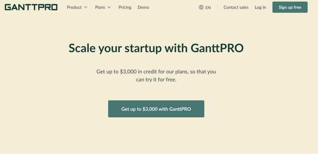 GanttPRO is offering $3000 in credit.