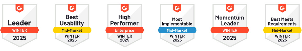 G2 Badges Winter 2025