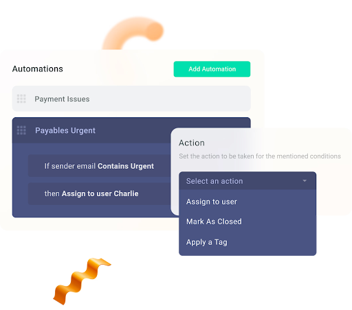 Quickly sort out customer issues and track receivables with cross-team help.